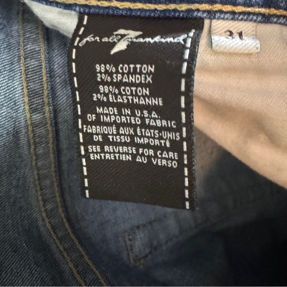 7 For All Mankind Austyn Relaxed Straight Leg Distressed Jeans - Size 31 - Picture 6 of 6